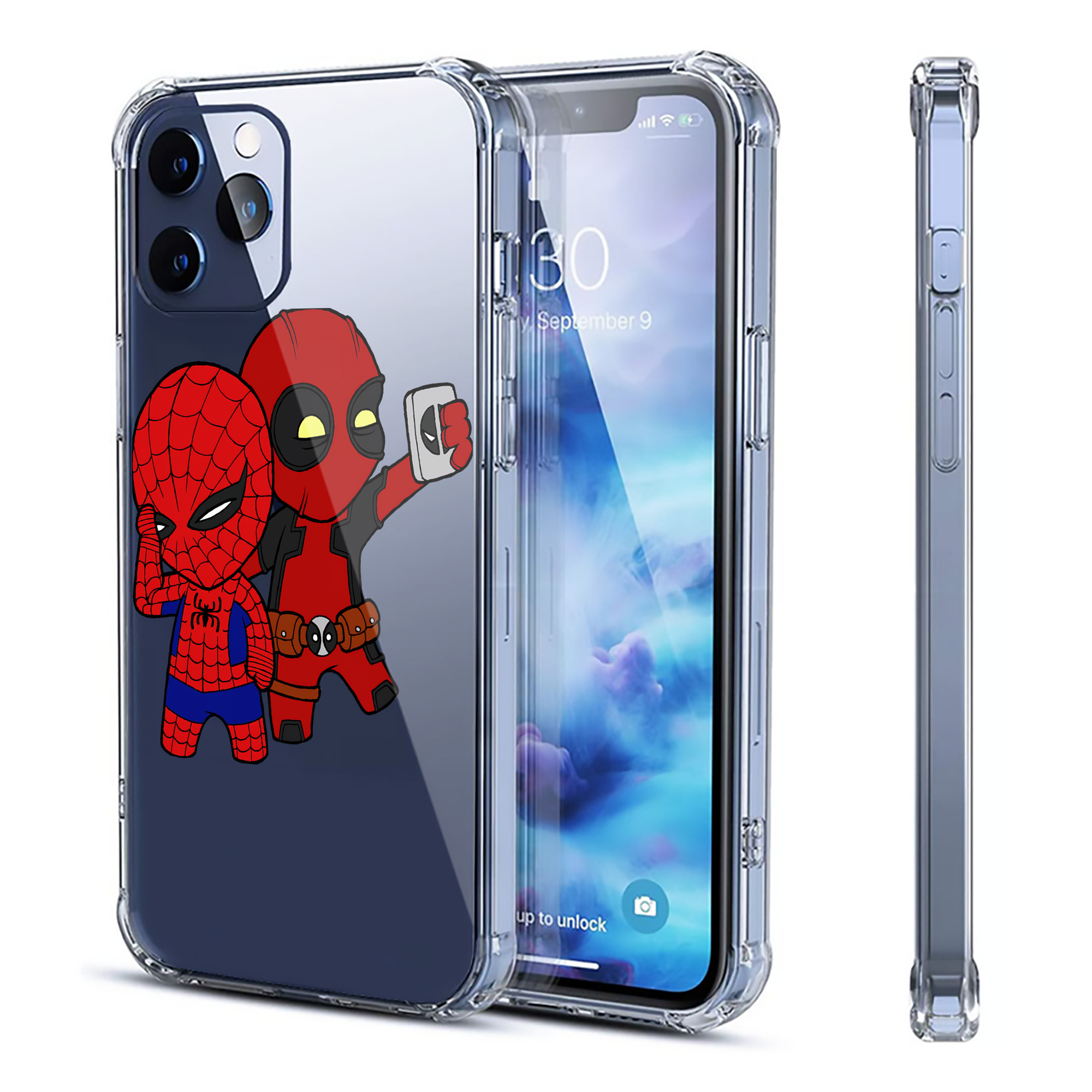 （画像用） Deadpool デッドプール 【iPhone 12シリーズ対応】透明スマホケース（クリアソフトケース）